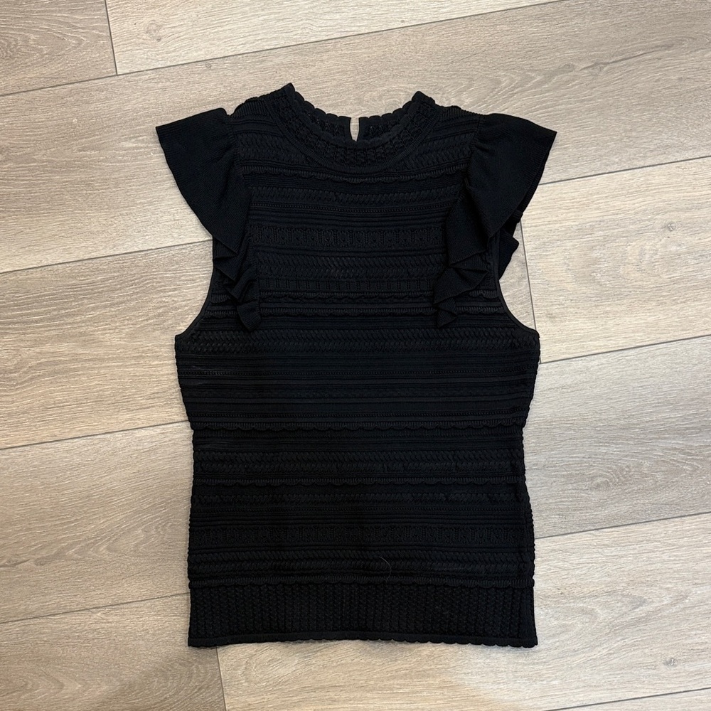 MILLY Black Sleeveless Top